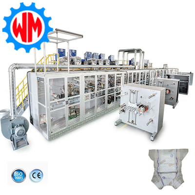 Buy High Speed Full Servo Baby Diaper Making Machinery  PLC Control with Packaging System online manufacture