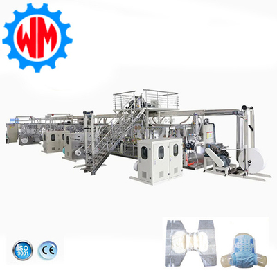 Buy High Efficiency Full Servo Adult Diaper Production Line Manufacturing Export to South America online manufacture