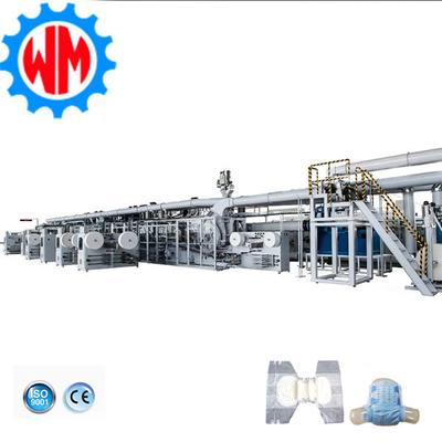 Buy 90% Efficiency Adult Diaper Machine Fluff Pulp Diaper Production Machine online manufacture