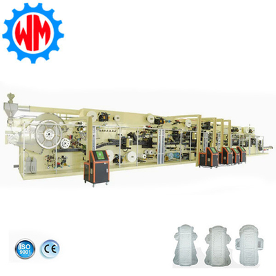 Buy Full-Servo Automatic Lady Sanitary Napkin Raw Material Complete Production Line Making Machine online manufacture
