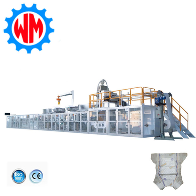 High Speed Full Servo Baby Diaper Making Machine PLC Control with Lower Energy