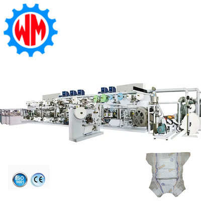 Easy Maintenance Baby Diaper Making Machine Automated Material Distribution