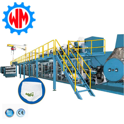 Strict Operating Process Baby Diaper Production Line For Safe And Comfortable Diapers