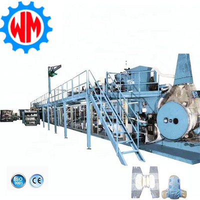Stable Production 400pcs/Min Adult Diaper Making Machine 90% Efficiency Customized